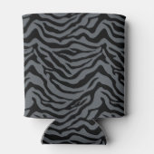 Grijs en zwart tijgerstreep blikjeskoeler (Achterkant)