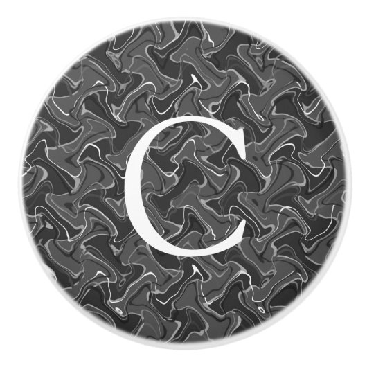 Grijs en Zwart Urban Bedroom Decor Design Keramische Knop (Voorkant)