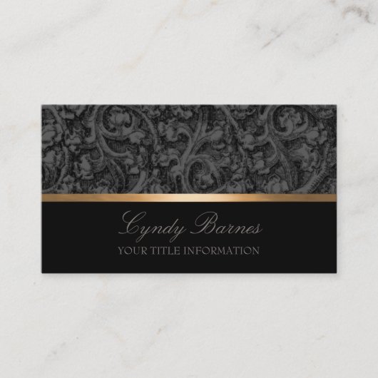 Grijs en zwart Visitekaartje (Voorkant)