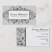 Grijs en zwart visitekaartje (Voorkant / Achterkant)