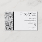 Grijs en zwart visitekaartje (Achterkant)