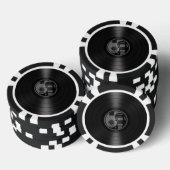 Grijs en Zwart Yin Yang Gitaren Vinyl Graphic Pokerchips (Opstapeling)