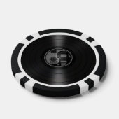 Grijs en Zwart Yin Yang Gitaren Vinyl Graphic Pokerchips (Enkel)