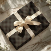 Grijs En Zwarte Buffalo Plaid Cadeaupapier