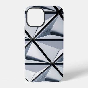 Grijs en zwarte digitale achtergrond iPhone 12 hoesje