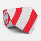 Grijs en zwarte Stropdas met diagonaal strepen (Opgerold)