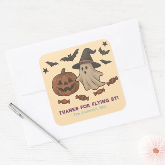 Grijs Eng Halloween Sticker – Spoken, Vleermuizen  (Envelop)