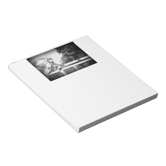 Grijs Engels paard Note Pad Notitieblok (Schuin)