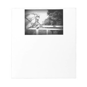 Grijs Engels paard Note Pad Notitieblok