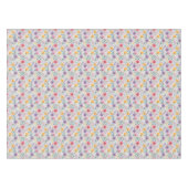 Grijs enkelvoudig wildflower patroon tafelkleed (Voorkant (Horizontaal))