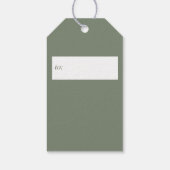 Grijs Eucalyptus Wreatmonogram Cadeaulabel (Achterkant)