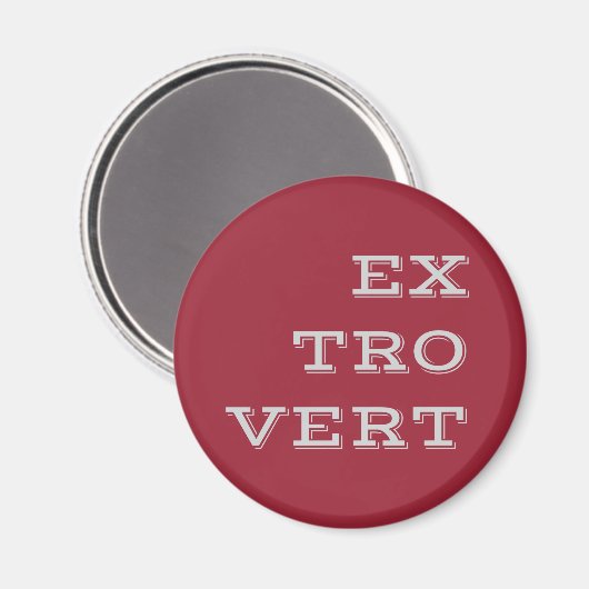 Grijs Extrovert Magnet (Voorkant / Achterkant)