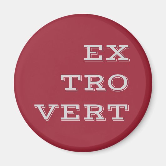 Grijs Extrovert Magnet (Voorkant)