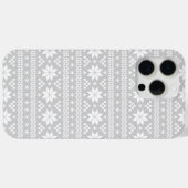 Grijs Fair Isle Kersttrui patroon Case-Mate iPhone Case (Achterkant (horizontaal))