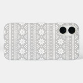 Grijs Fair Isle Kersttrui patroon Case-Mate iPhone Case (Achterkant (horizontaal))