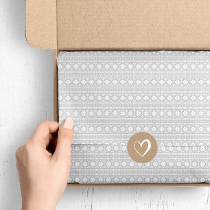 Grijs Fair Isle Kersttrui patroon Tissuepapier