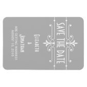 Grijs Fancy Versiering sparen de Magneet van de Da (Horizontaal)