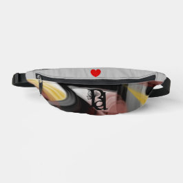 Grijs Fanny Pack Trend Abstract Art Zwart Powdery Heuptasje