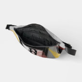 Grijs Fanny Pack Trend Abstract Art Zwart Powdery Heuptasje (Open)