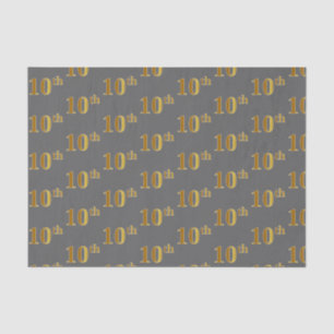 Grijs, Faux Gold 10e (tiende) Event Tissue Paper Tissuepapier