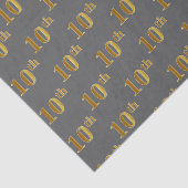 Grijs, Faux Gold 10e (tiende) Event Tissue Paper Tissuepapier (Detail)