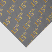 Grijs, Faux Gold 15e (vijftiende) Evenement Tissuepapier (Detail)