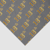 Grijs, Faux Gold 18e (achttiende) evenement Tissuepapier (Detail)