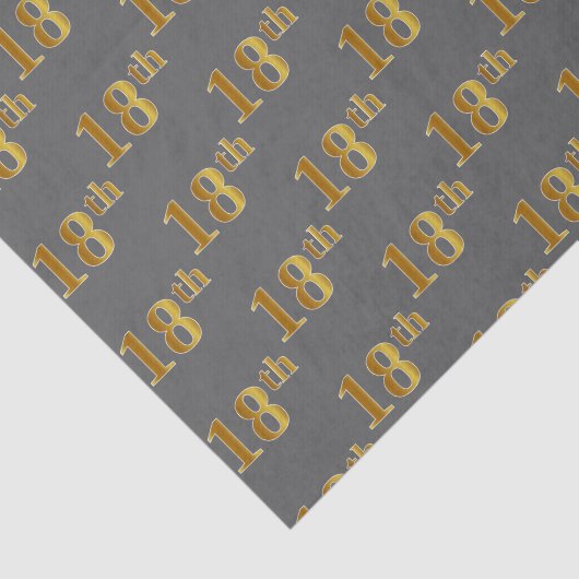 Grijs, Faux Gold 18e (achttiende) evenement Tissuepapier (Detail)