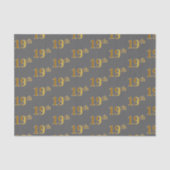 Grijs, Faux Gold 19e (negentiende) Evenement Tissuepapier (Voorkant)
