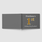 Grijs, Faux Gold 1e verjaardagsfeestje + aangepast Gastenboek (Volledig)