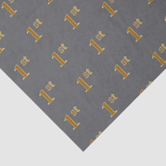 Grijs, Faux Gold 1st (eerste) gebeurtenispapier Tissuepapier (Detail)