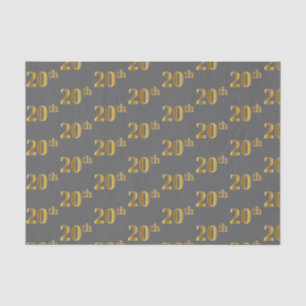 Grijs, Faux Gold 20ste (twintigste) Evenement Tissuepapier