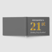 Grijs, Faux Gold 21ste verjaardagsfeestje + aangep Gastenboek (Volledig)