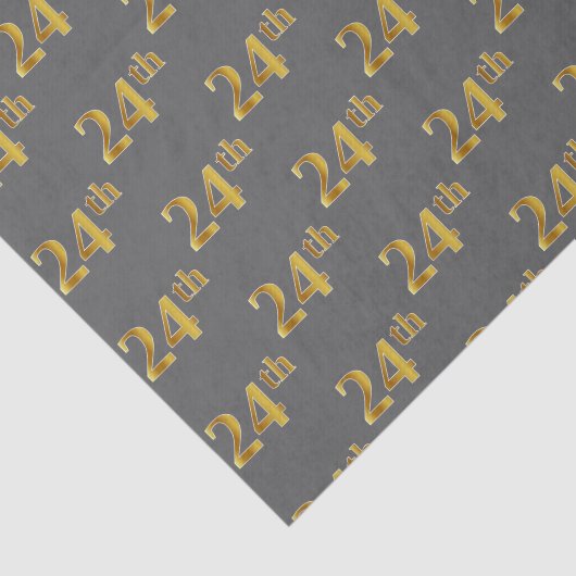 Grijs, Faux Gold 24e (24e) evenement Tissuepapier (Detail)