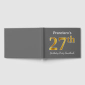 Grijs, Faux Gold 27e verjaardag Partij + Eigen naa Gastenboek (Volledig)