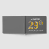 Grijs, Faux Gold 29e verjaardag Partij + Eigen naa Gastenboek (Volledig)