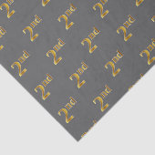 Grijs, Faux Gold 2e (Tweede) gebeurtenispapier Tissuepapier (Detail)