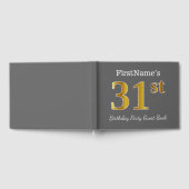 Grijs, Faux Gold 31e verjaardag Partij + Eigen naa Gastenboek (Volledig)