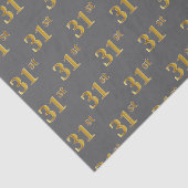 Grijs, Faux Gold 31st (31ste) evenement Tissuepapier (Detail)