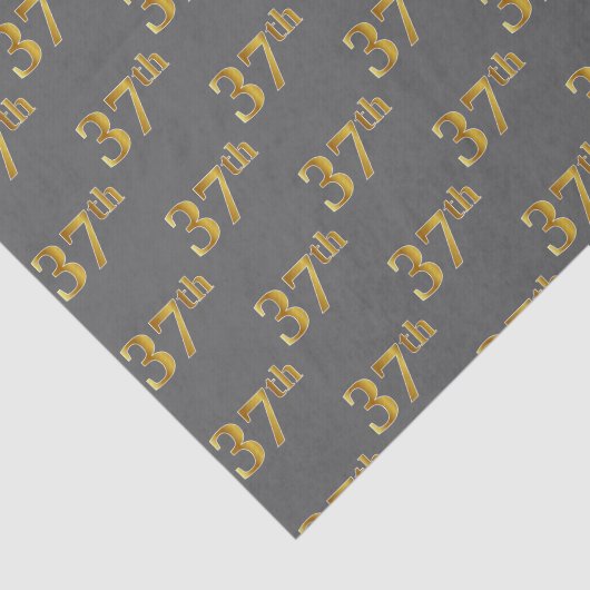 Grijs, Faux Gold 37th (Zevende) evenement Tissuepapier (Detail)
