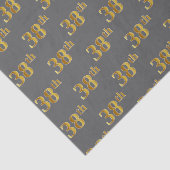 Grijs, Faux Gold 38e (achtendertig) evenement Tissuepapier (Detail)