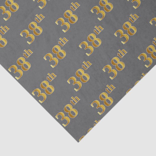 Grijs, Faux Gold 38e (achtendertig) evenement Tissuepapier (Detail)