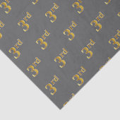 Grijs, Faux Gold 3de (derde) gebeurtenispapier Tissuepapier (Detail)