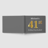 Grijs, Faux Gold 41e verjaardag Partij + Eigen naa Gastenboek (Volledig)