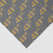 Grijs, Faux Gold 43e (43e) evenement Tissuepapier (Detail)