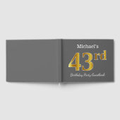 Grijs, Faux Gold 43e verjaardag Partij + Eigen naa Gastenboek (Volledig)