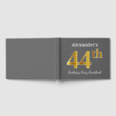 Grijs, Faux Gold 44e verjaardag Partij + Eigen naa Gastenboek (Volledig)