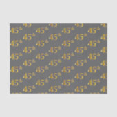 Grijs, Faux Gold 45e (vijfenveertigste) Evenement Tissuepapier (Voorkant)