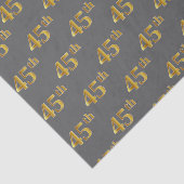 Grijs, Faux Gold 45e (vijfenveertigste) Evenement Tissuepapier (Detail)