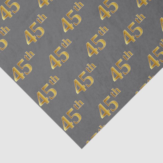 Grijs, Faux Gold 45e (vijfenveertigste) Evenement Tissuepapier (Detail)